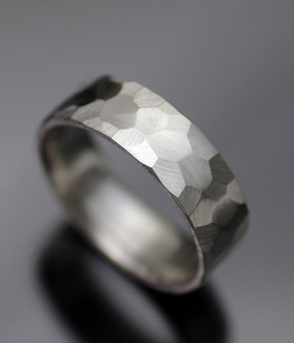 mm white gold faceted band