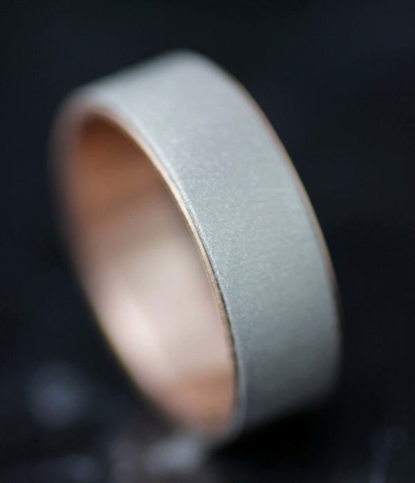 Gold Lined Gender Neutral Flat Band scaled