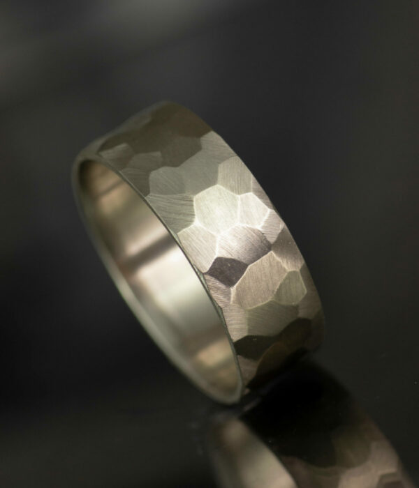 mm faceted band white gold redux