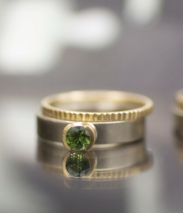 green sapphire half bezel NEW