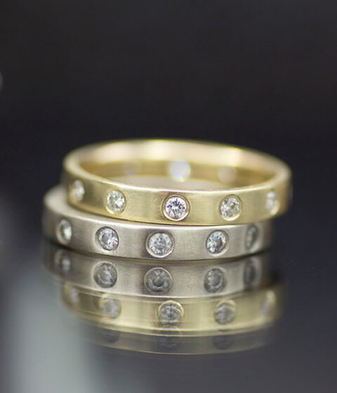 mm white or yellow gold eternity