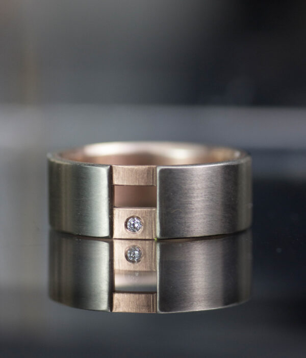 Don't Mind the Gap Band Gender Neutral Wedding Ring - Image 5