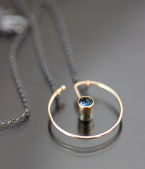 Rocket Mixed Metals Reversible Necklace Scaled