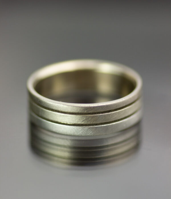 Ring Ombre Gold And Platinum Mixed Metals Gender Neutral Wedding Band Scaled