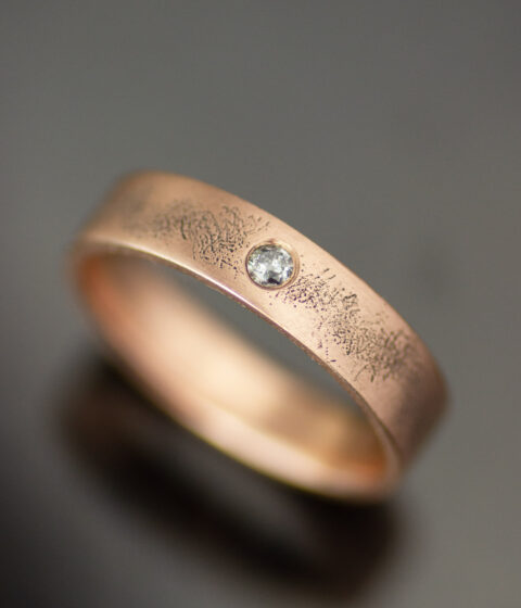 Rose Gold Intersteallar Band With Salt And Pepper Diamond 2 Scaled