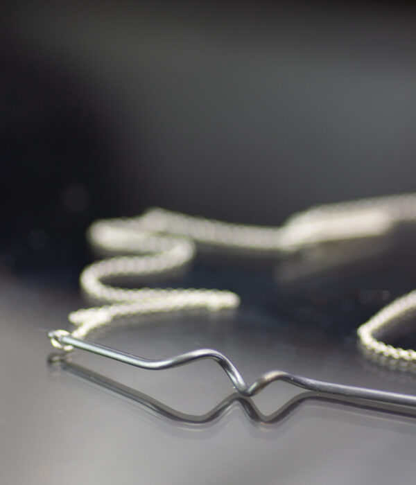 Scribble Sterling Silver Free Form Art Necklace 3 Scaled