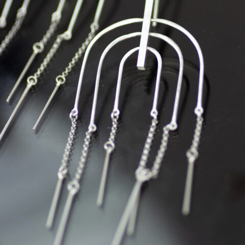 Melting Rainbow Modern Art Earrings - Image 7